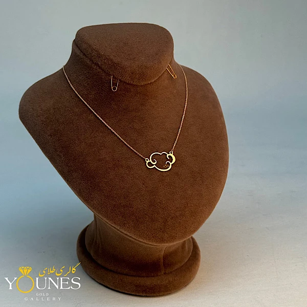 تصویر دوم گردنبند ابر مینیمال طلا